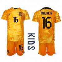Maglie da calcio Olanda Tyrell Malacia #16 Prima Maglia Bambino Mondiali 2022 Manica Corta (+ Pantaloni corti)